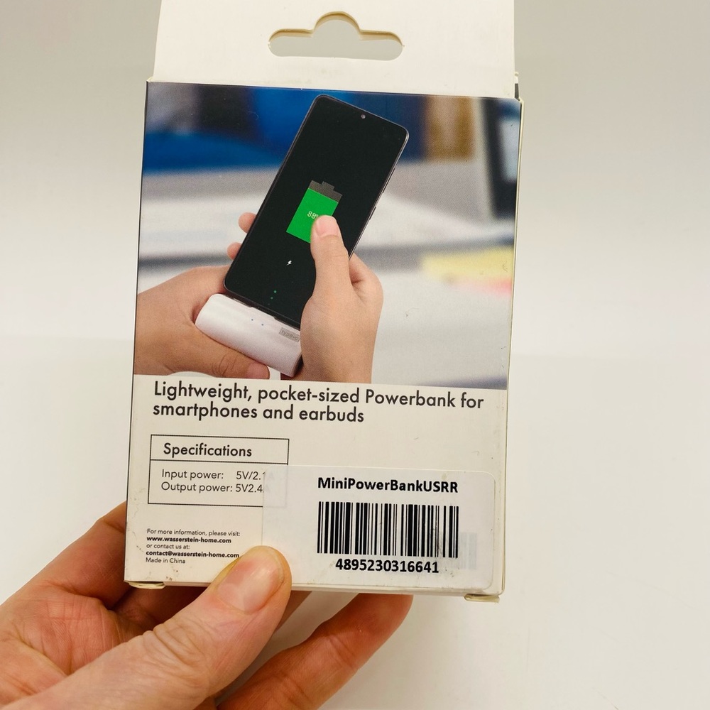 NWOB Wasserstein 3300 mAh Ultra Compact Power Bank USB-C Apple & Android Devices - Picture 5 of 5